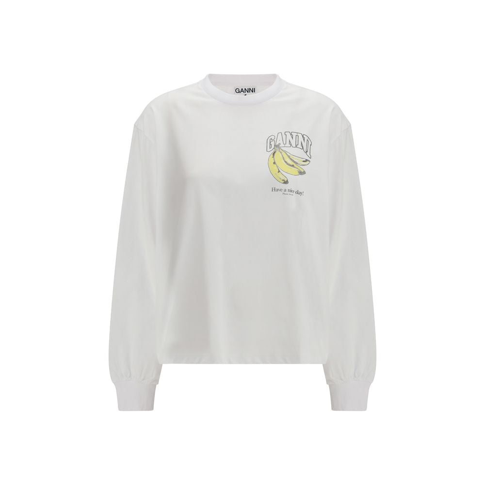 White Cotton Long Sleeve T-Shirt - ventzia