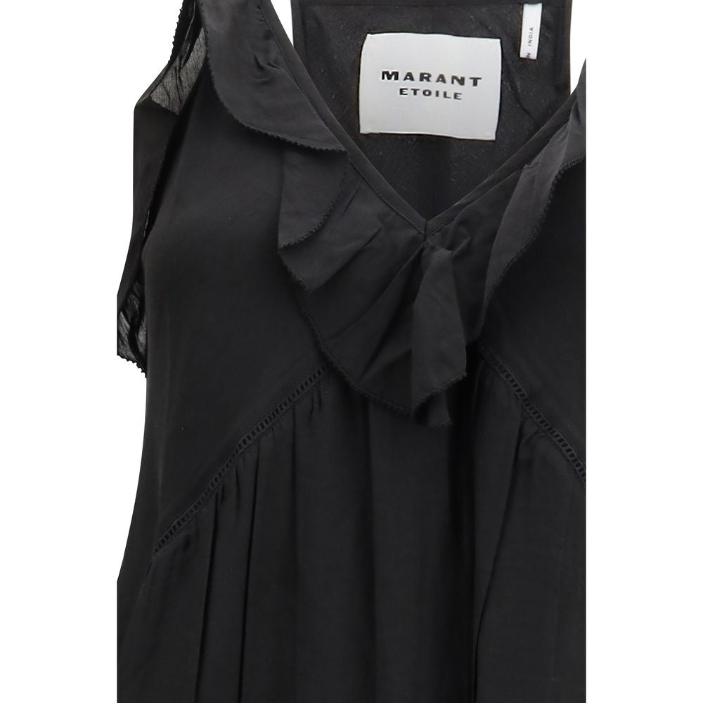 Black Cotton Casual Dress - ventzia