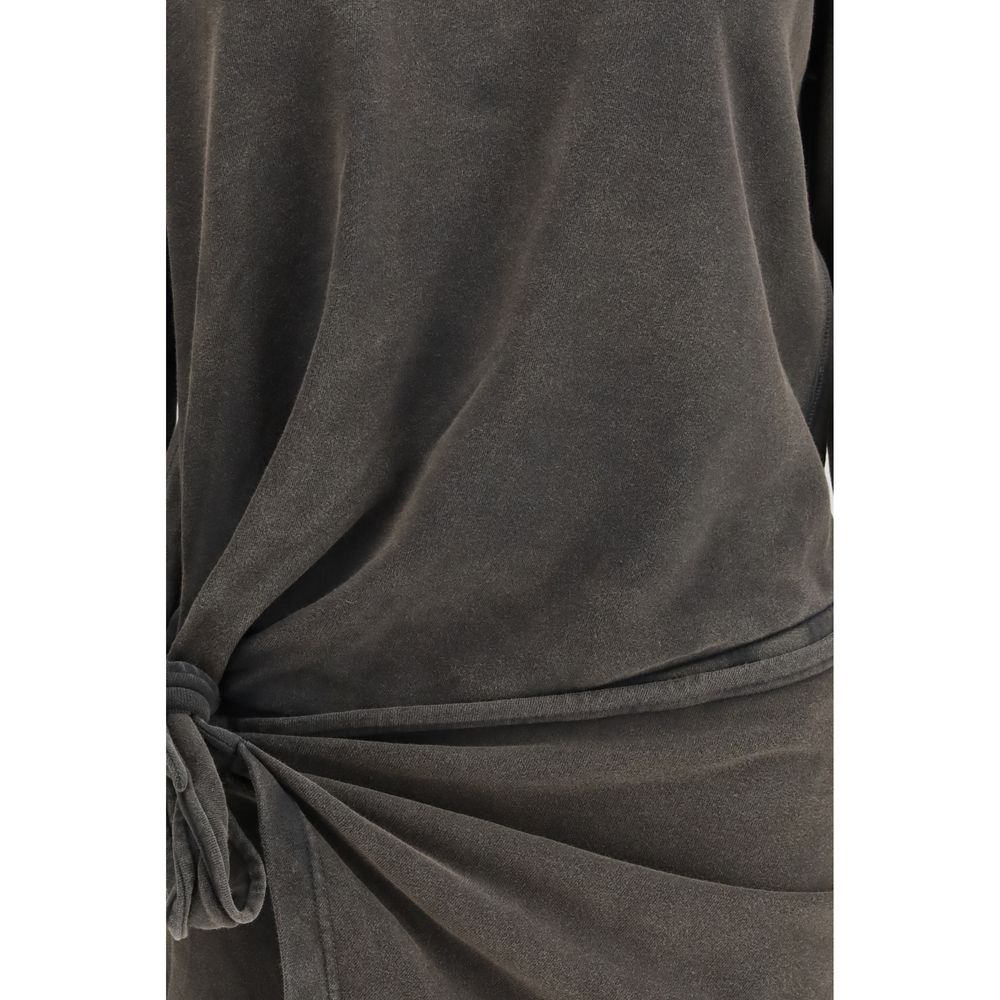 Gray Cotton Casual Dress - ventzia