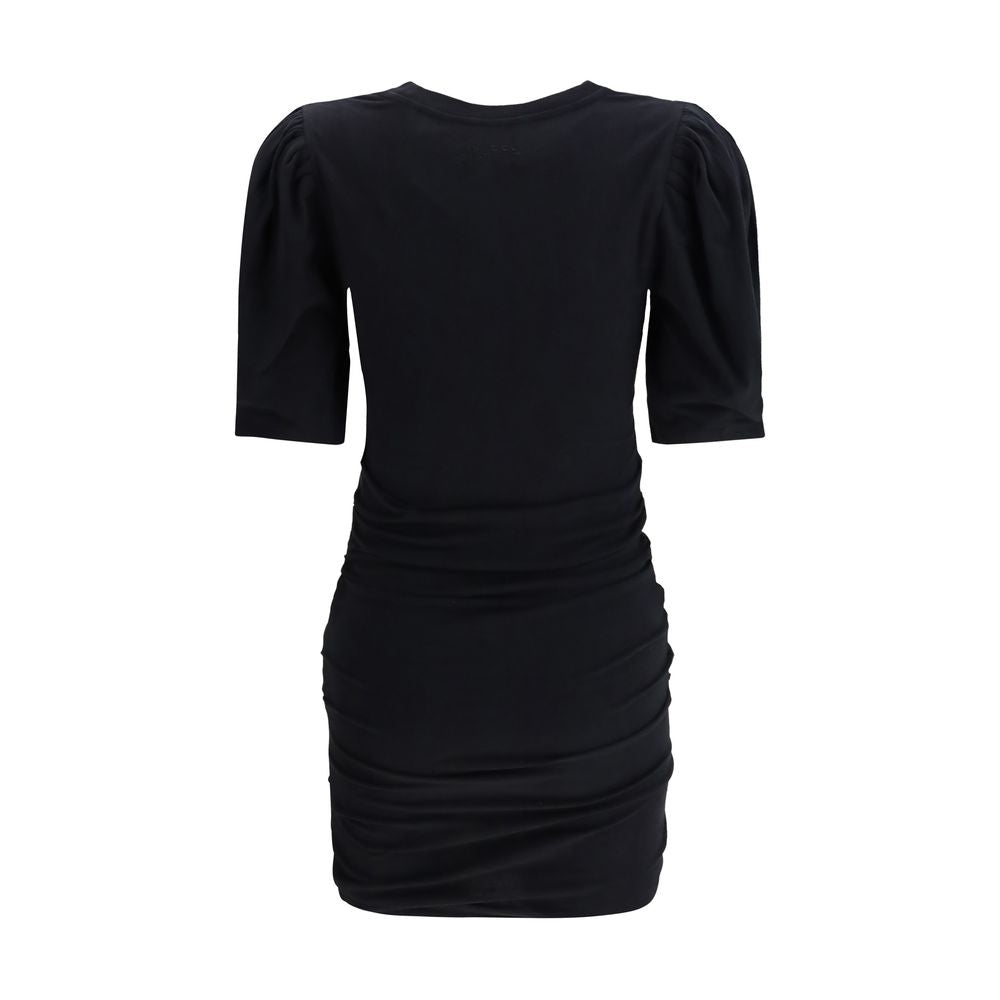 Black Cotton Casual Dress - ventzia