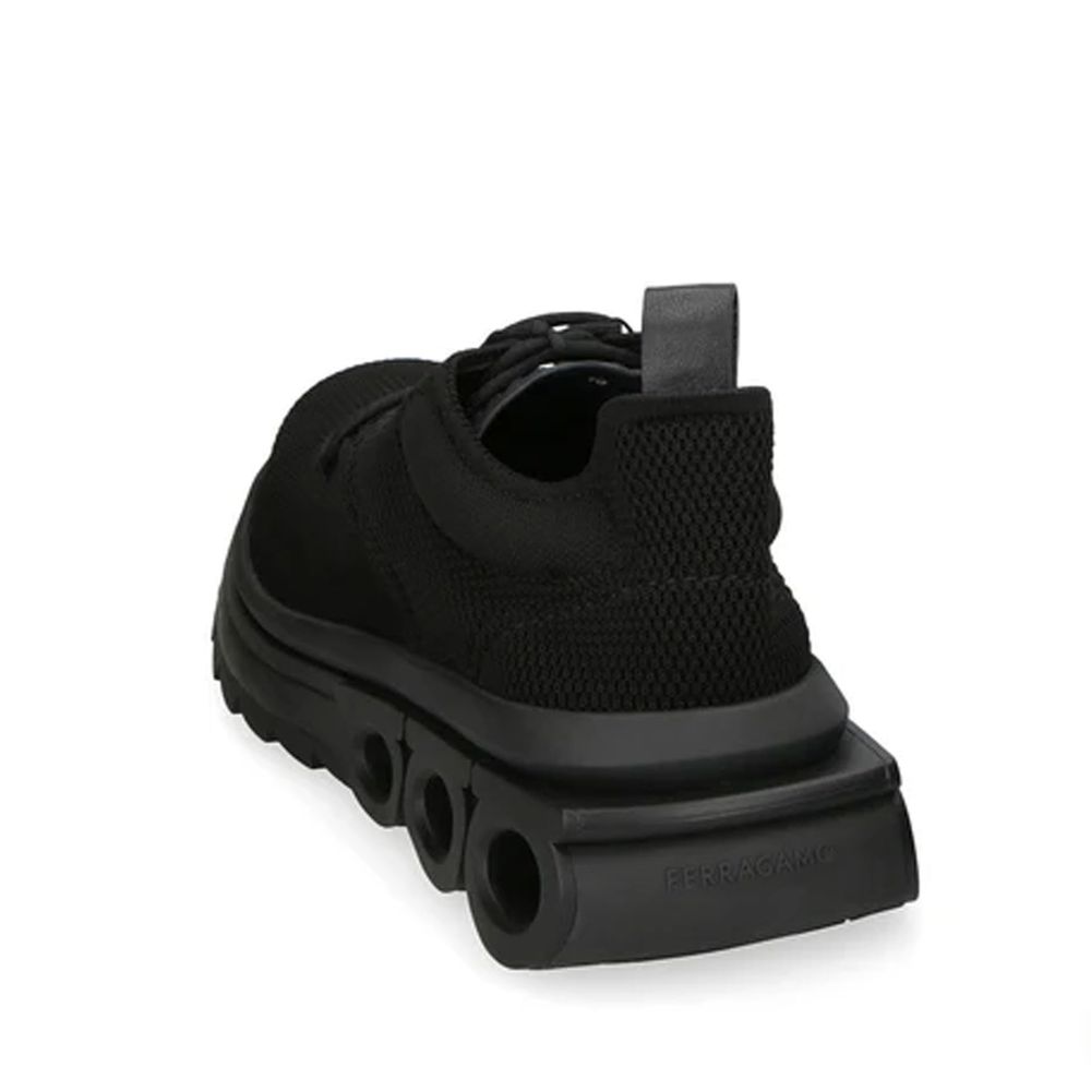 Black Fabric Athletic Sneakers - ventzia