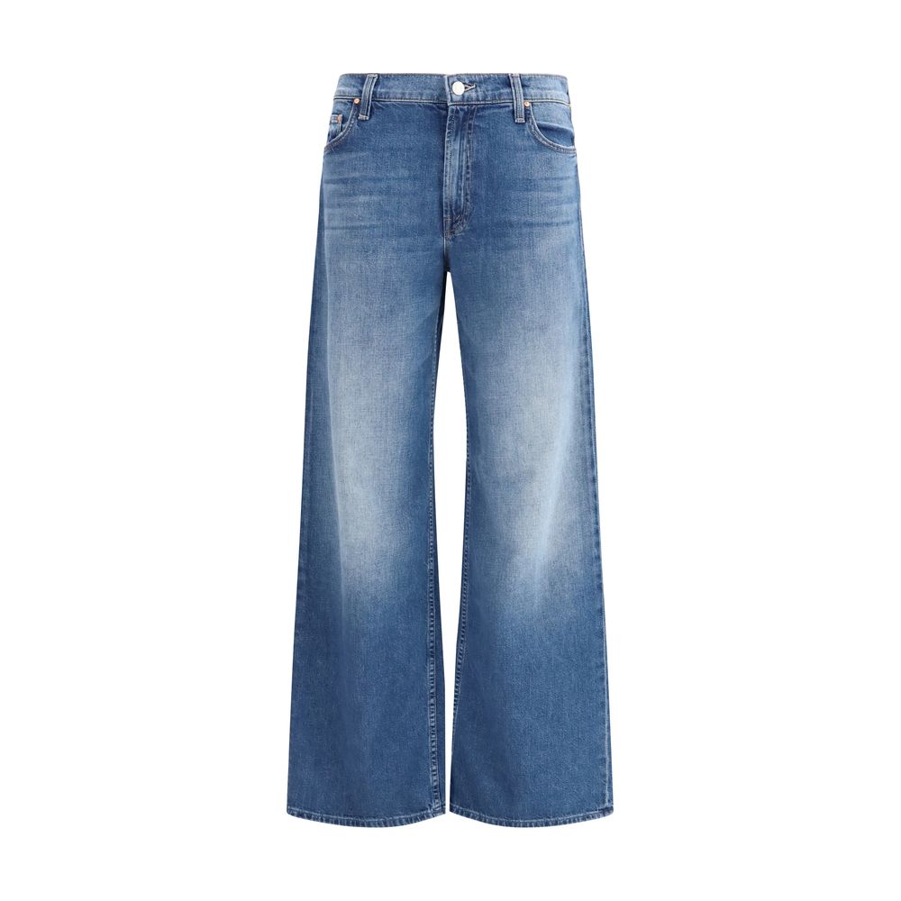 Blue Cotton Flared Jeans - ventzia