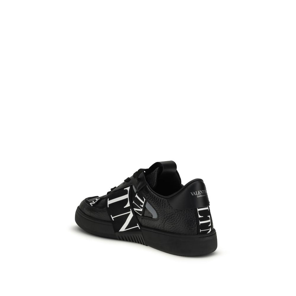 Black Calf Leather Bos Taurus Low Top Sneakers - ventzia