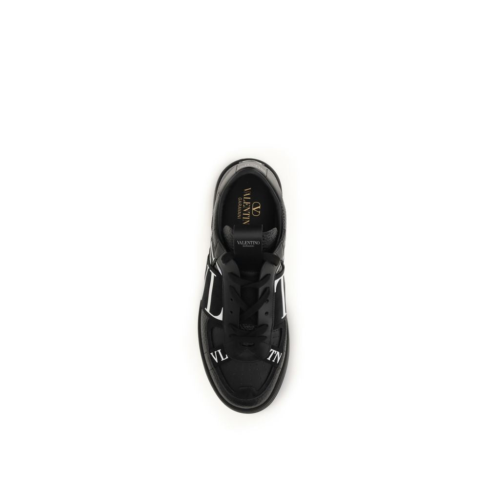 Black Calf Leather Bos Taurus Low Top Sneakers - ventzia