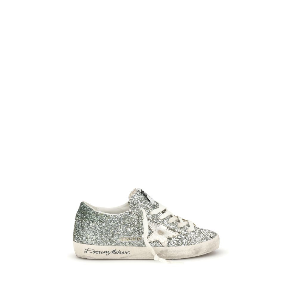 Silver Fabric Low Top Sneakers - ventzia