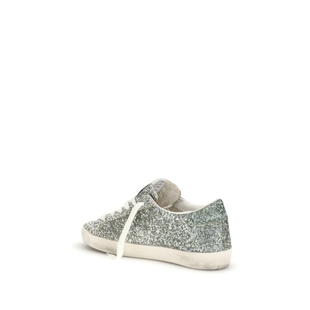 Silver Fabric Low Top Sneakers - ventzia