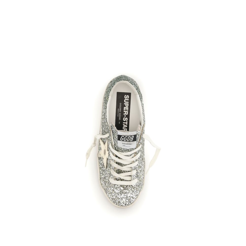 Silver Fabric Low Top Sneakers - ventzia