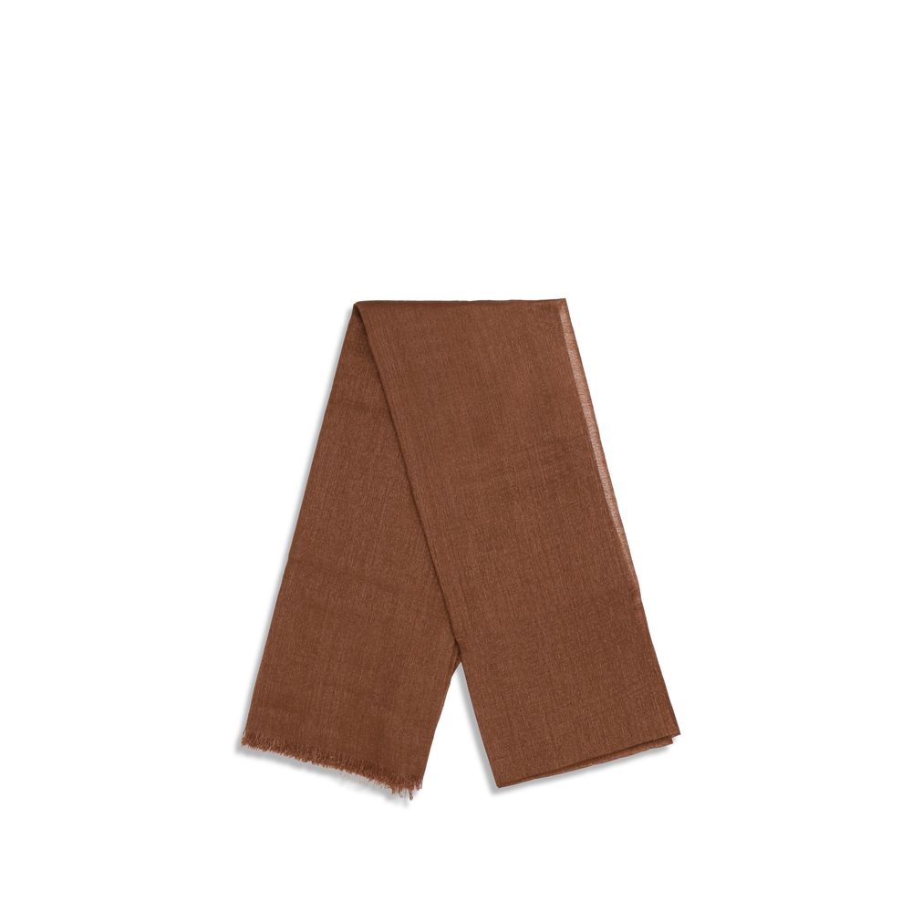 Brown Cashmere Scarf - ventzia