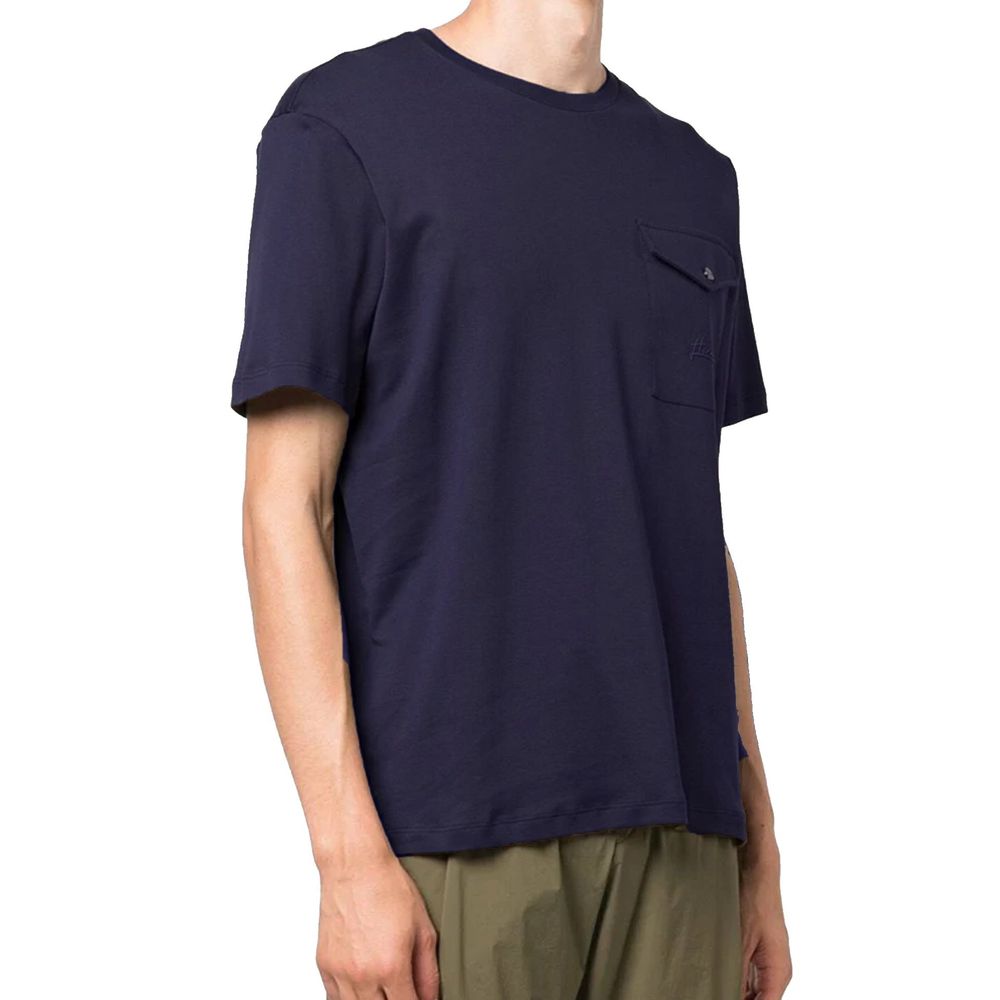 Blue Cotton T-Shirt - ventzia
