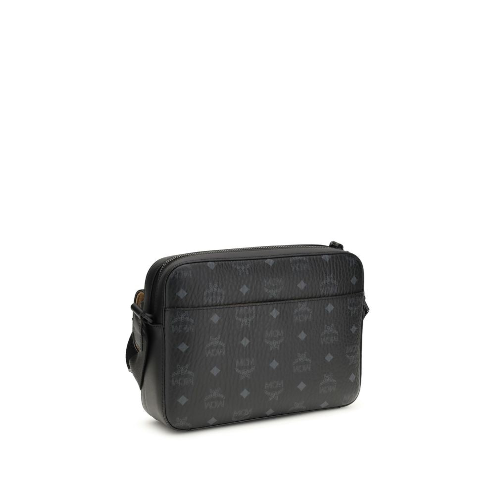 Black Fabric Shoulder Bag - ventzia