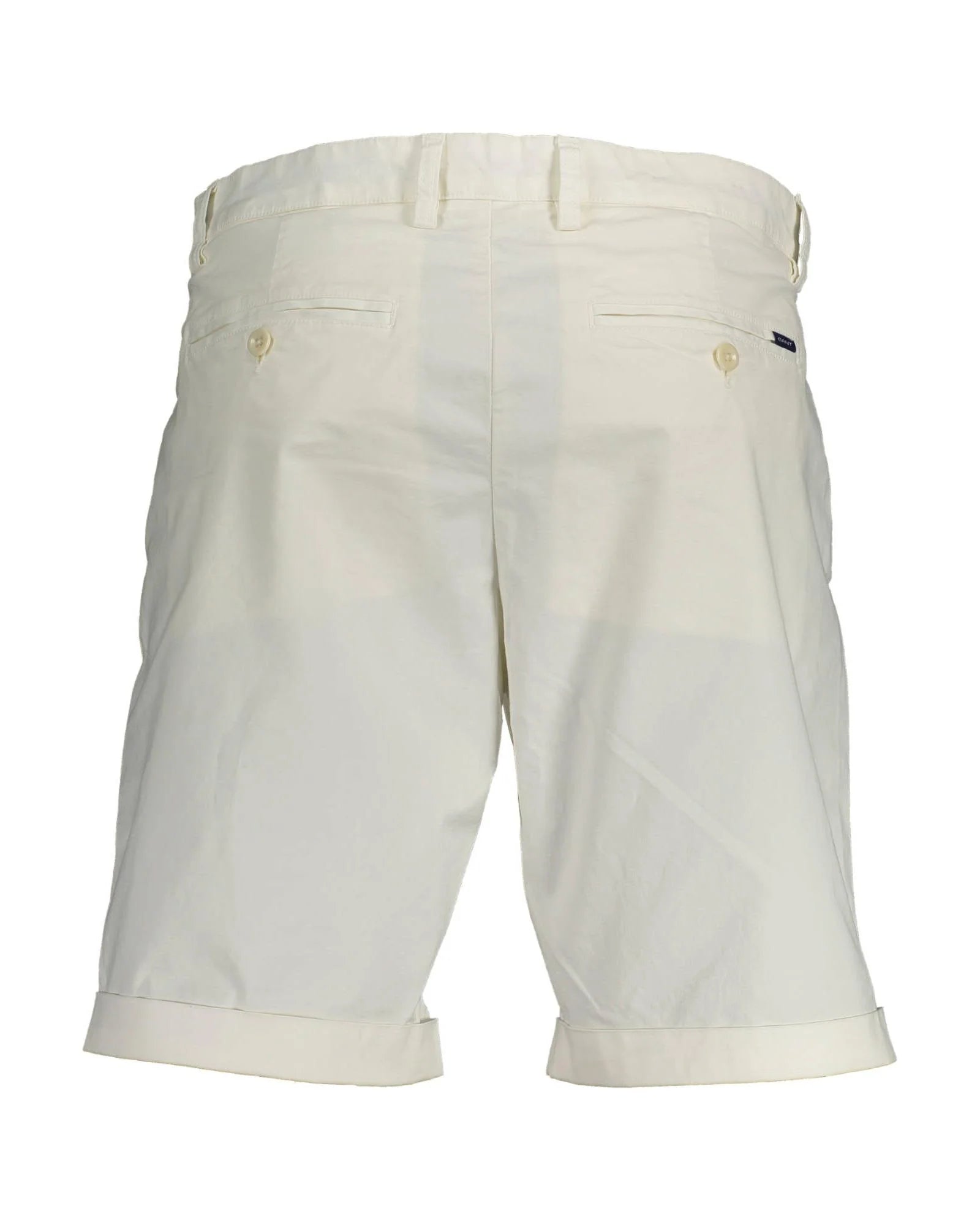 White Cotton Bermuda Shorts - ventzia