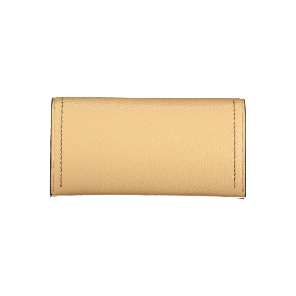 Beige Polyurethane Women Wallet - ventzia