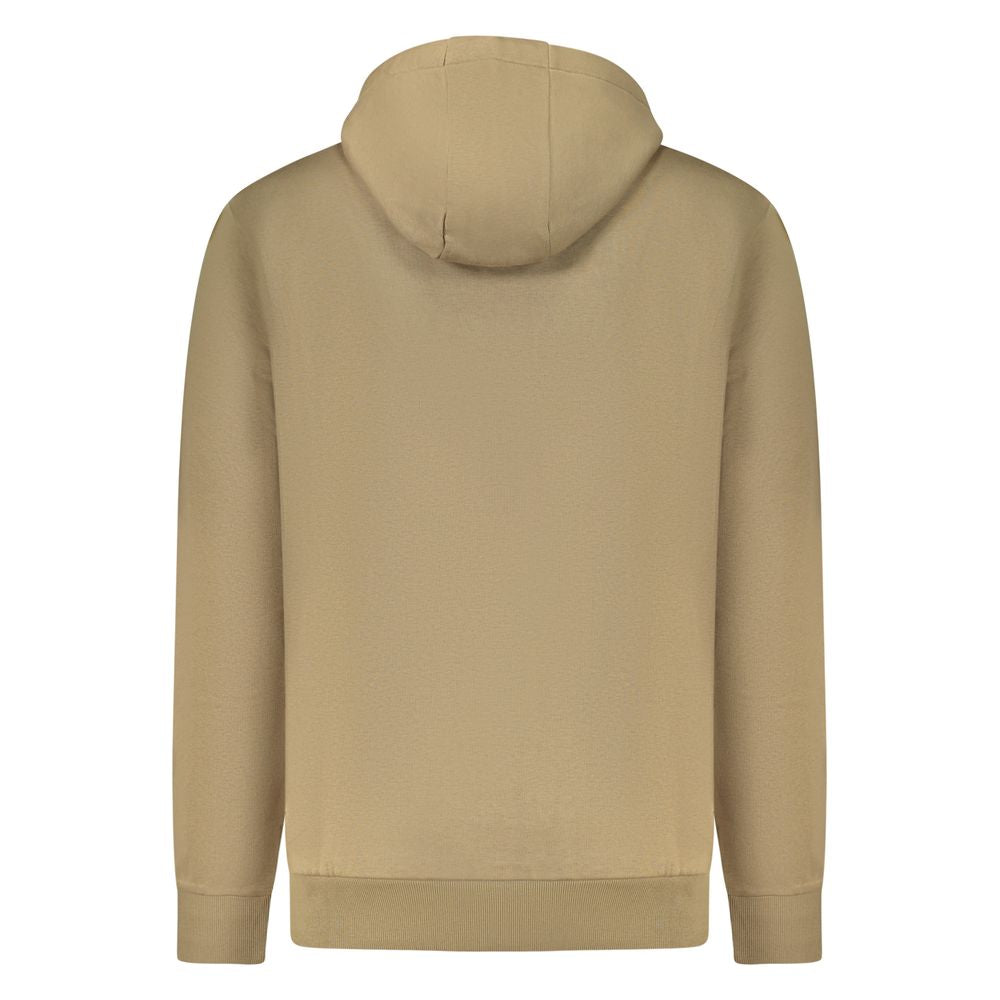 Marrone Cotton Men's Hoodie - ventzia