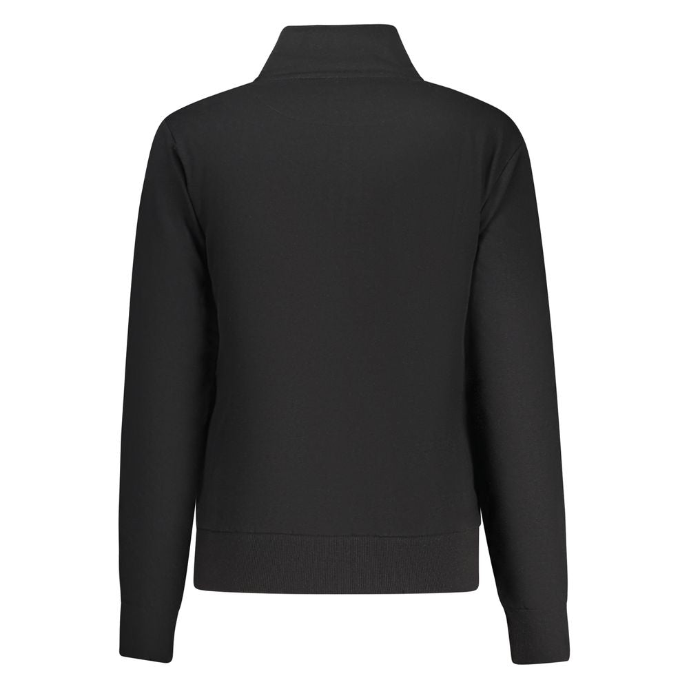 Black Cotton Women Sweatshirt - ventzia
