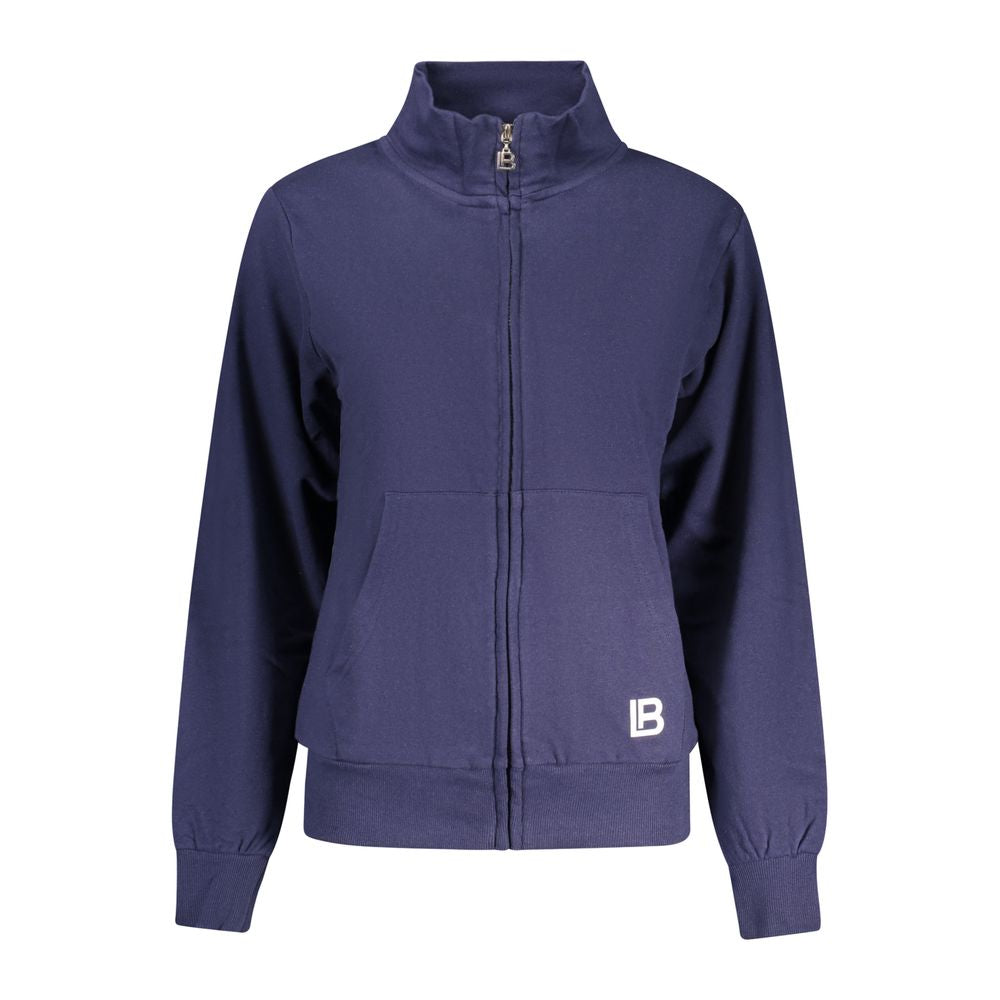 Blu Cotton Women Sweatshirt - ventzia