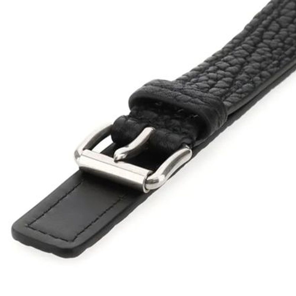 Black Calfskin Regular Belt - ventzia
