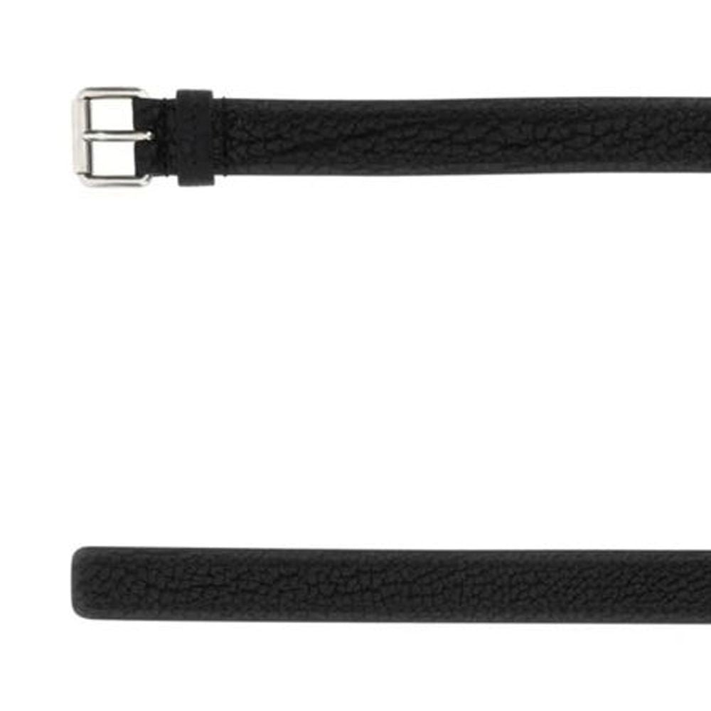 Black Calfskin Regular Belt - ventzia