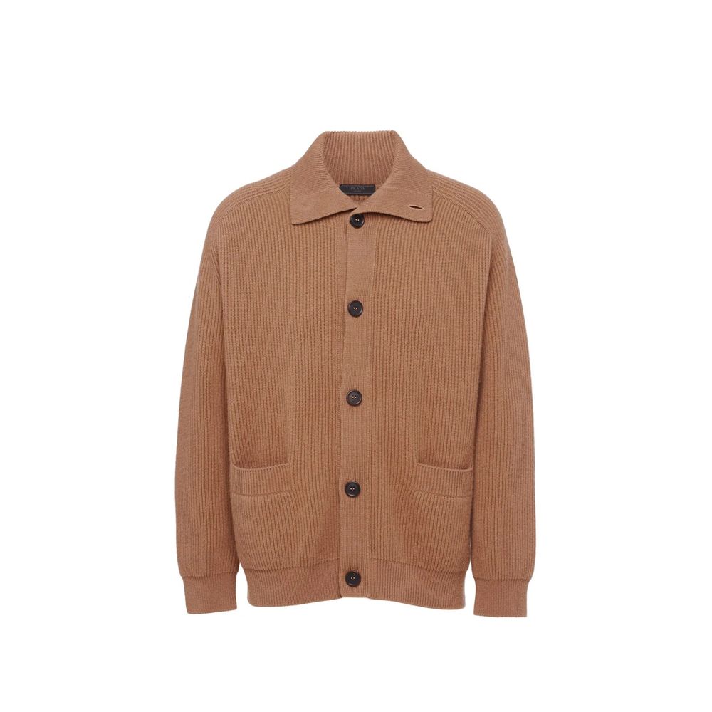 Brown Cashmere Cardigan - ventzia