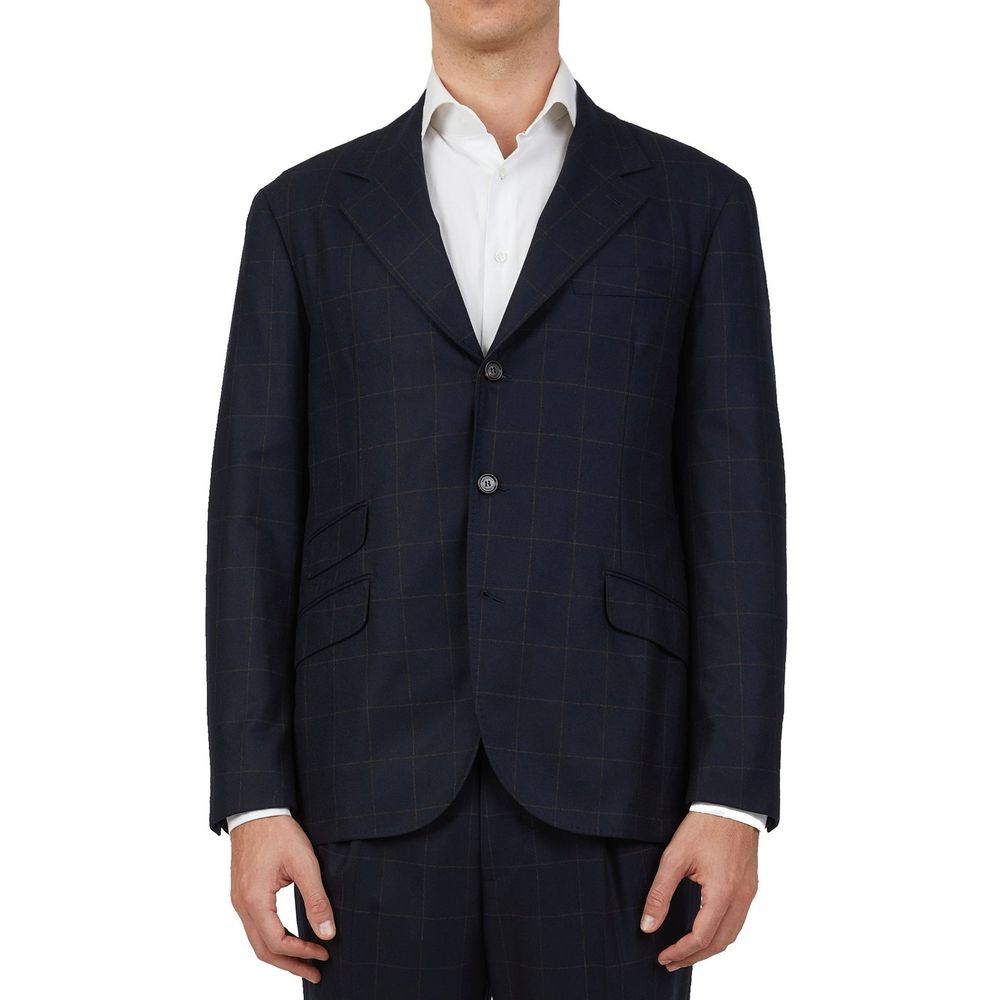 Blue Wool Two-Piece Suit - ventzia