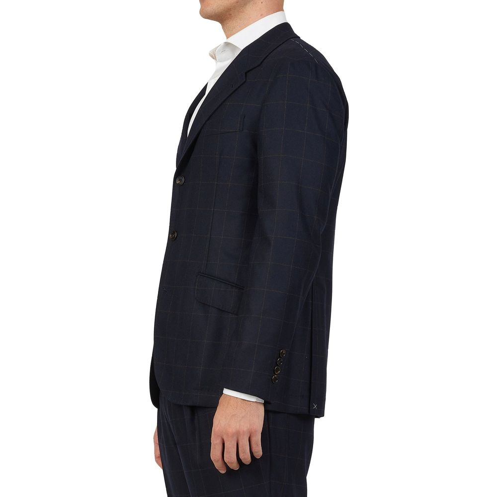 Blue Wool Two-Piece Suit - ventzia