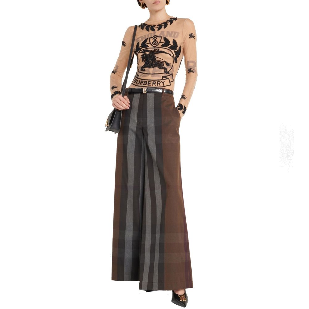 Brown Cotton Casual Pants - ventzia