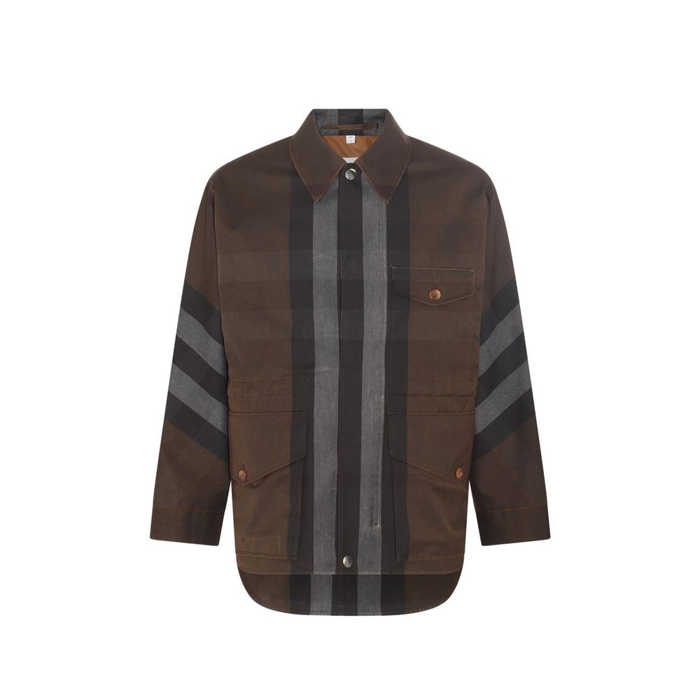 Brown Cotton Parka - ventzia