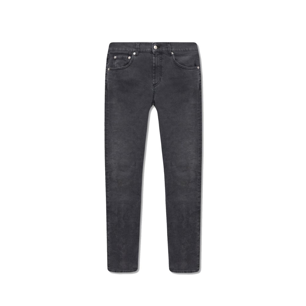 Black Cotton Skinny Jeans - ventzia