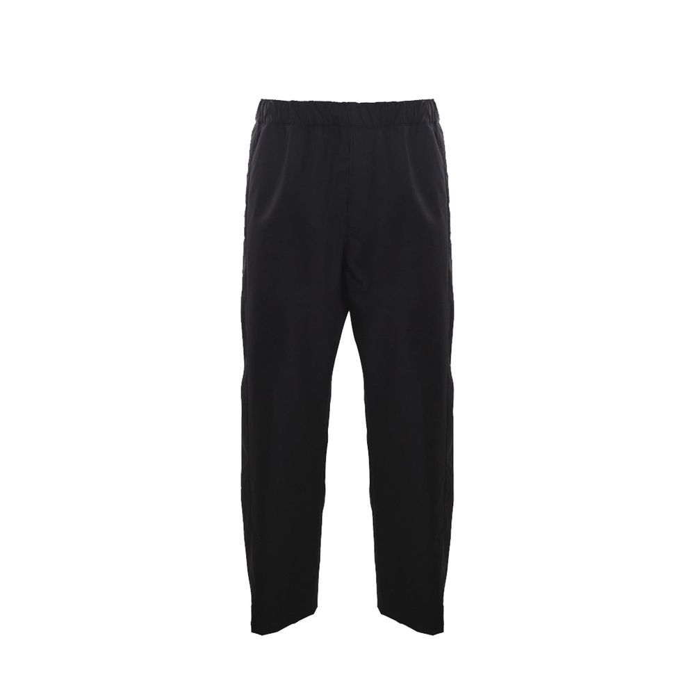 Black Cotton Casual Pants - ventzia