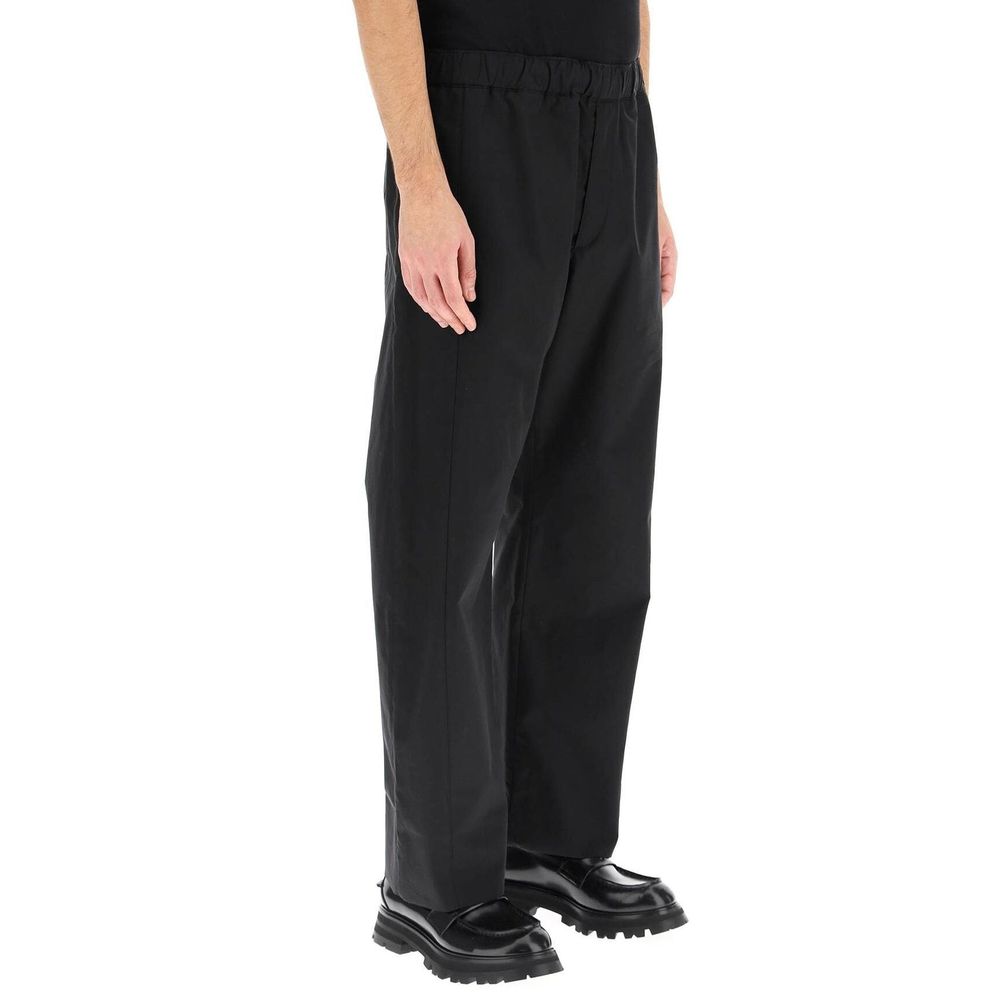 Black Cotton Casual Pants - ventzia