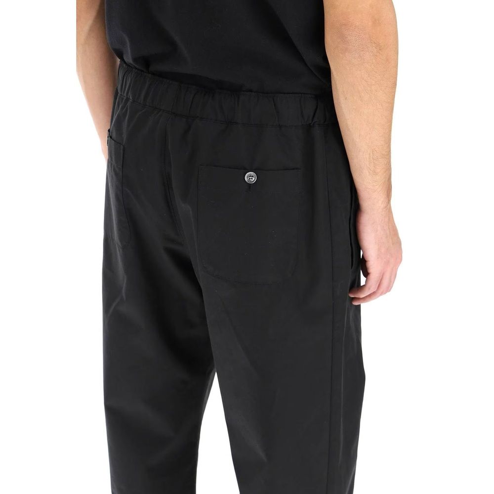 Black Cotton Casual Pants - ventzia