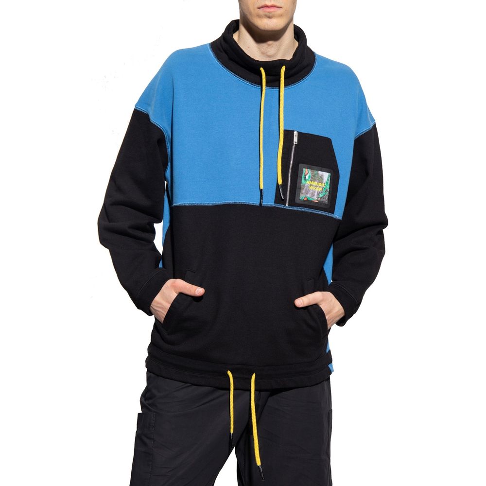 Blue Cotton Sweatshirt - ventzia