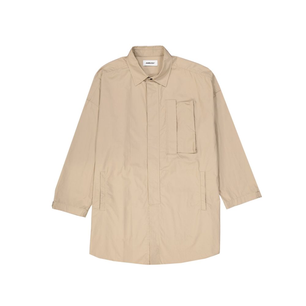 Beige Cotton Coat - ventzia