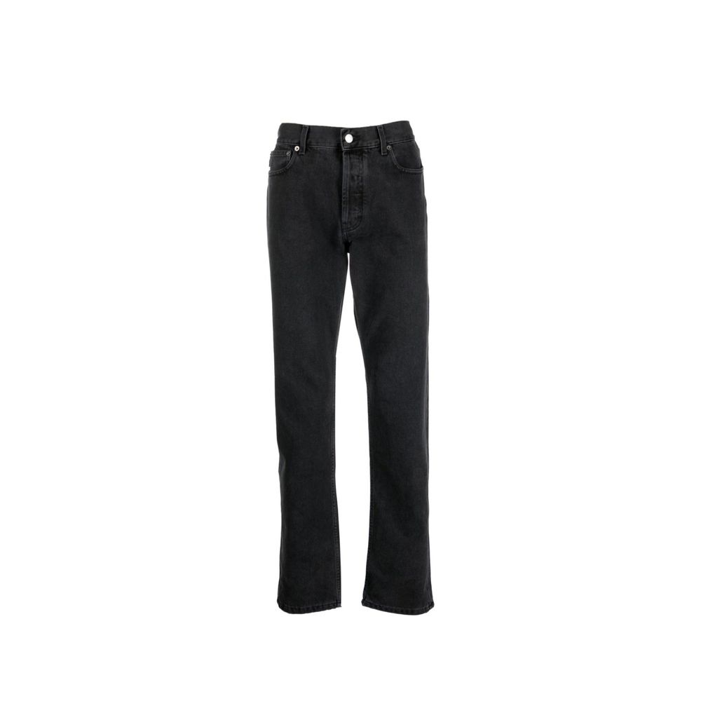 Black Cotton Slim Fit Jeans - ventzia