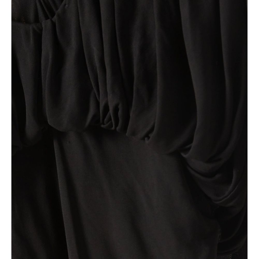 Black Viscose Cocktail Dress - ventzia