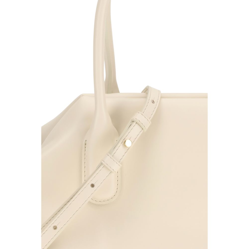 Beige Other Fibres Shoulder Bag - ventzia