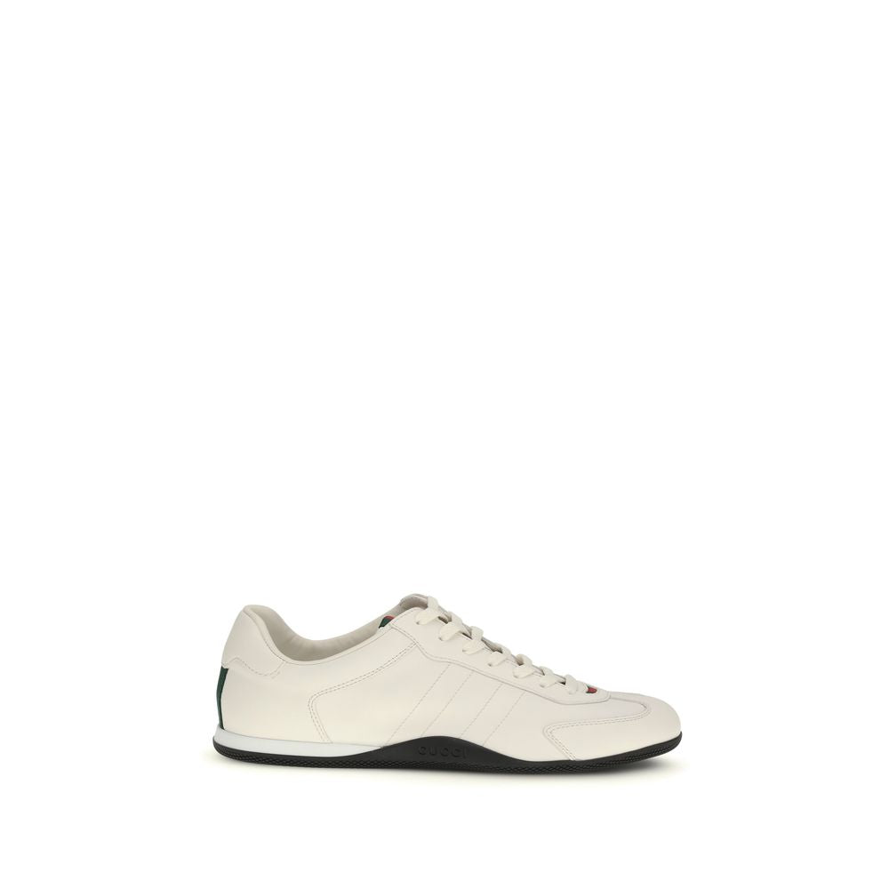 White Calf Leather Bos Taurus Low Top Sneakers - ventzia