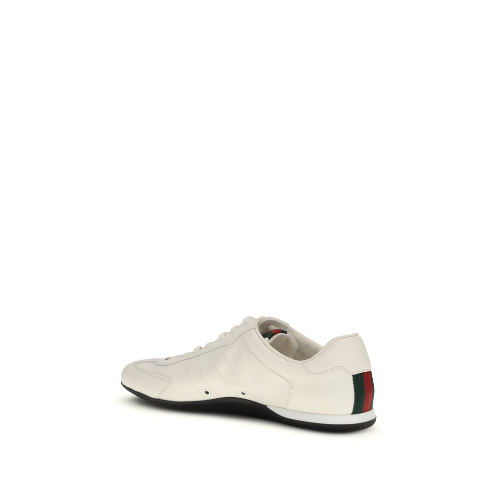 White Calf Leather Bos Taurus Low Top Sneakers - ventzia