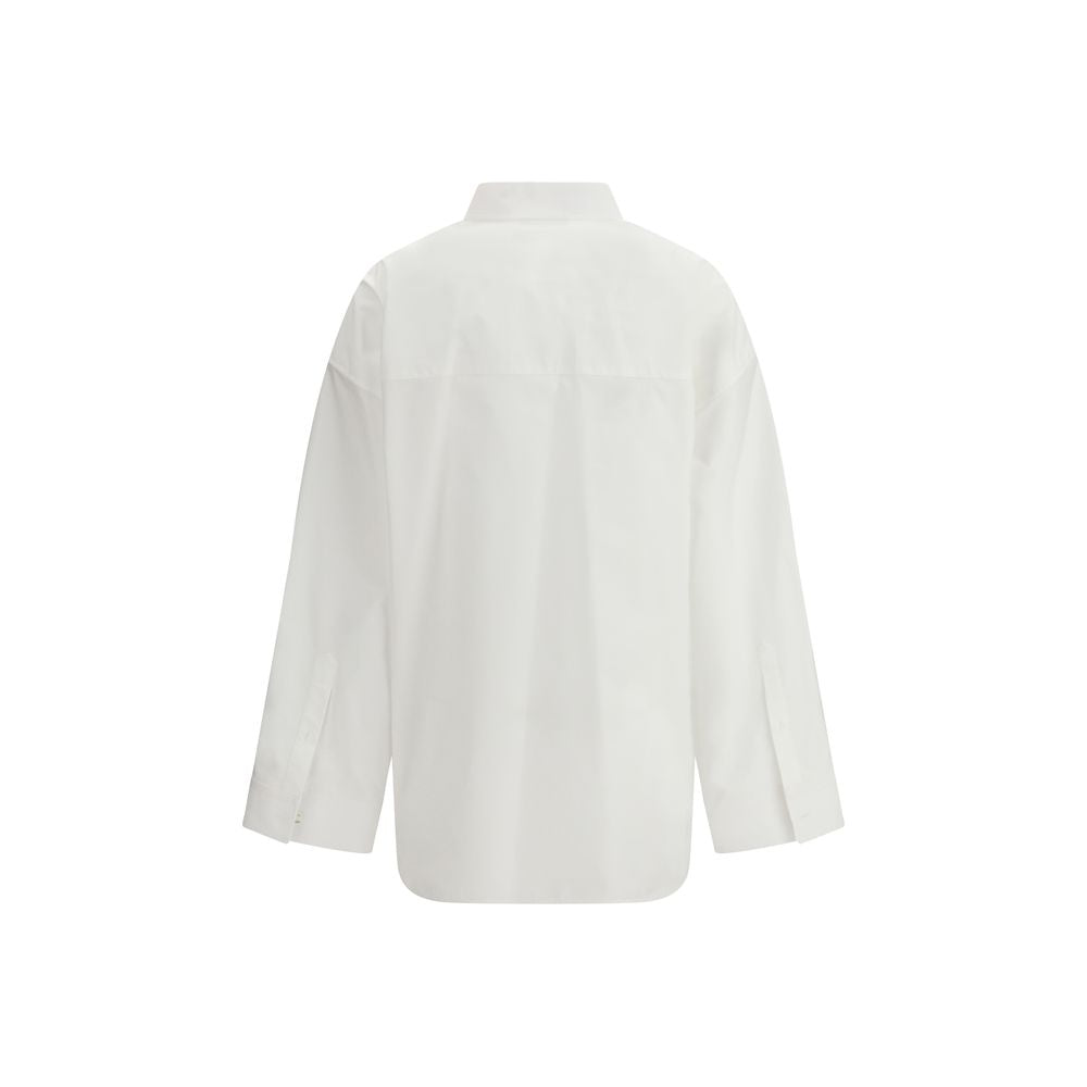 White Cotton Dress Shirt - ventzia