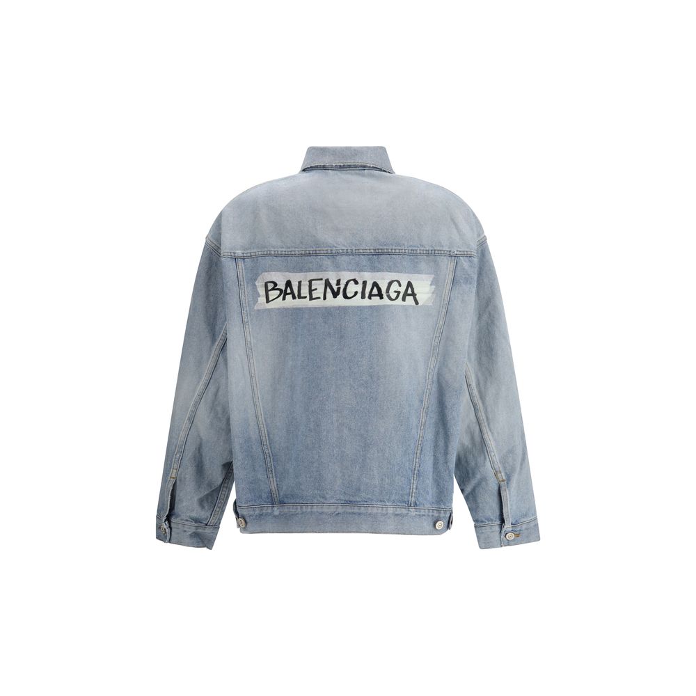 Blue Cotton Denim Jacket - ventzia