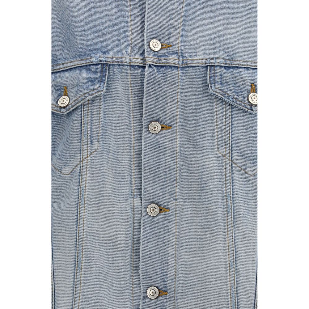 Blue Cotton Denim Jacket - ventzia