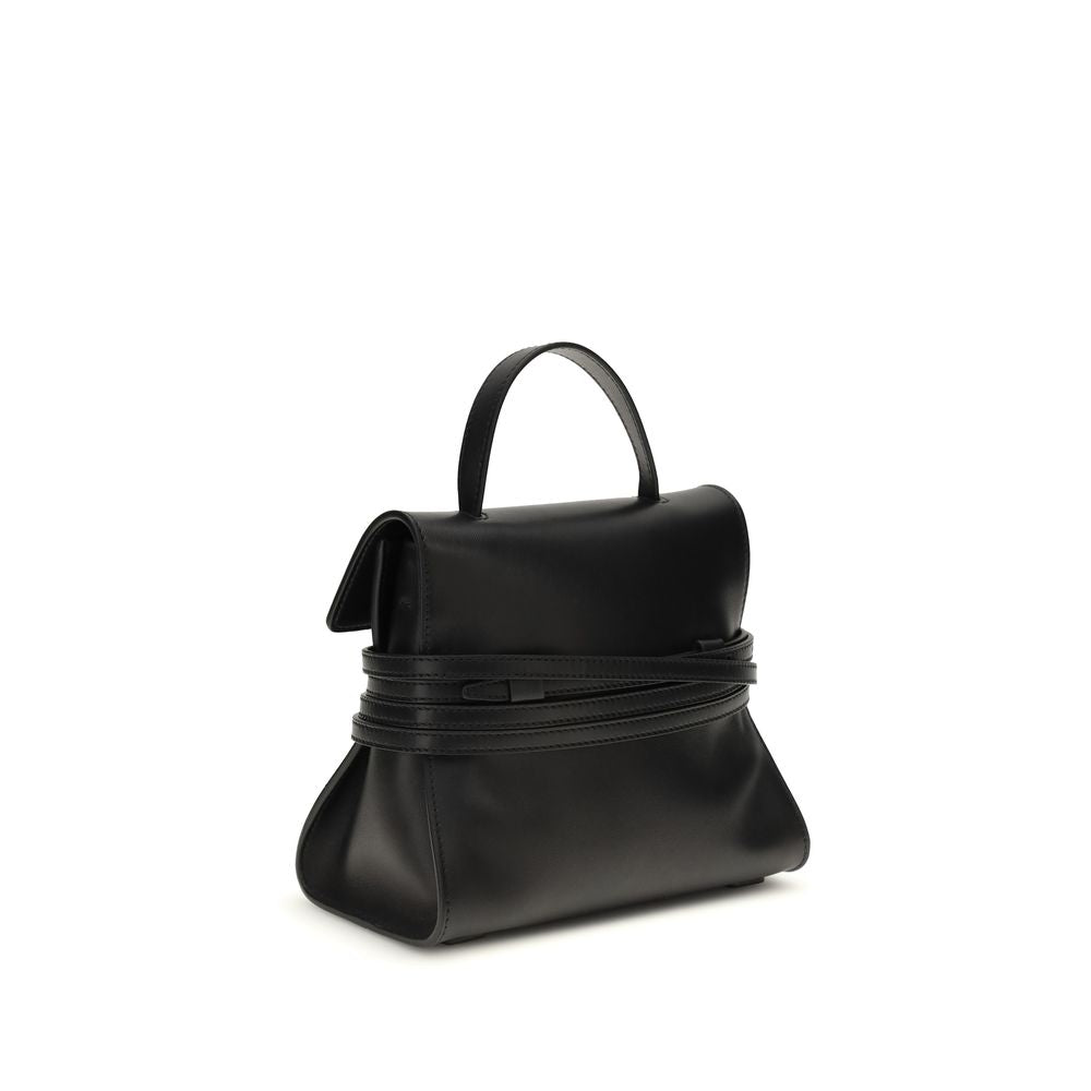Black Calf Leather Bos Taurus Handbag - ventzia