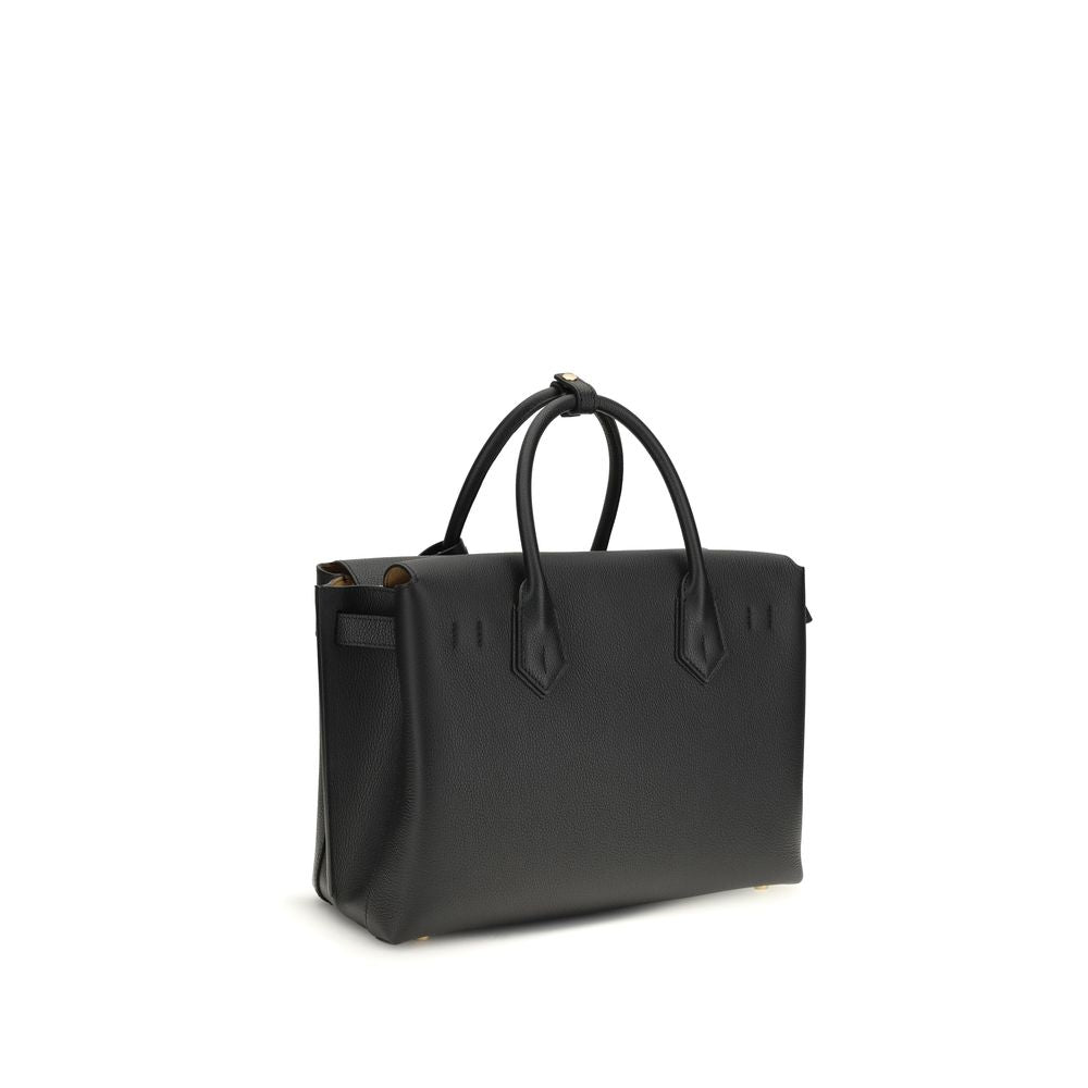 Black Calf Leather Bos Taurus Handbag - ventzia