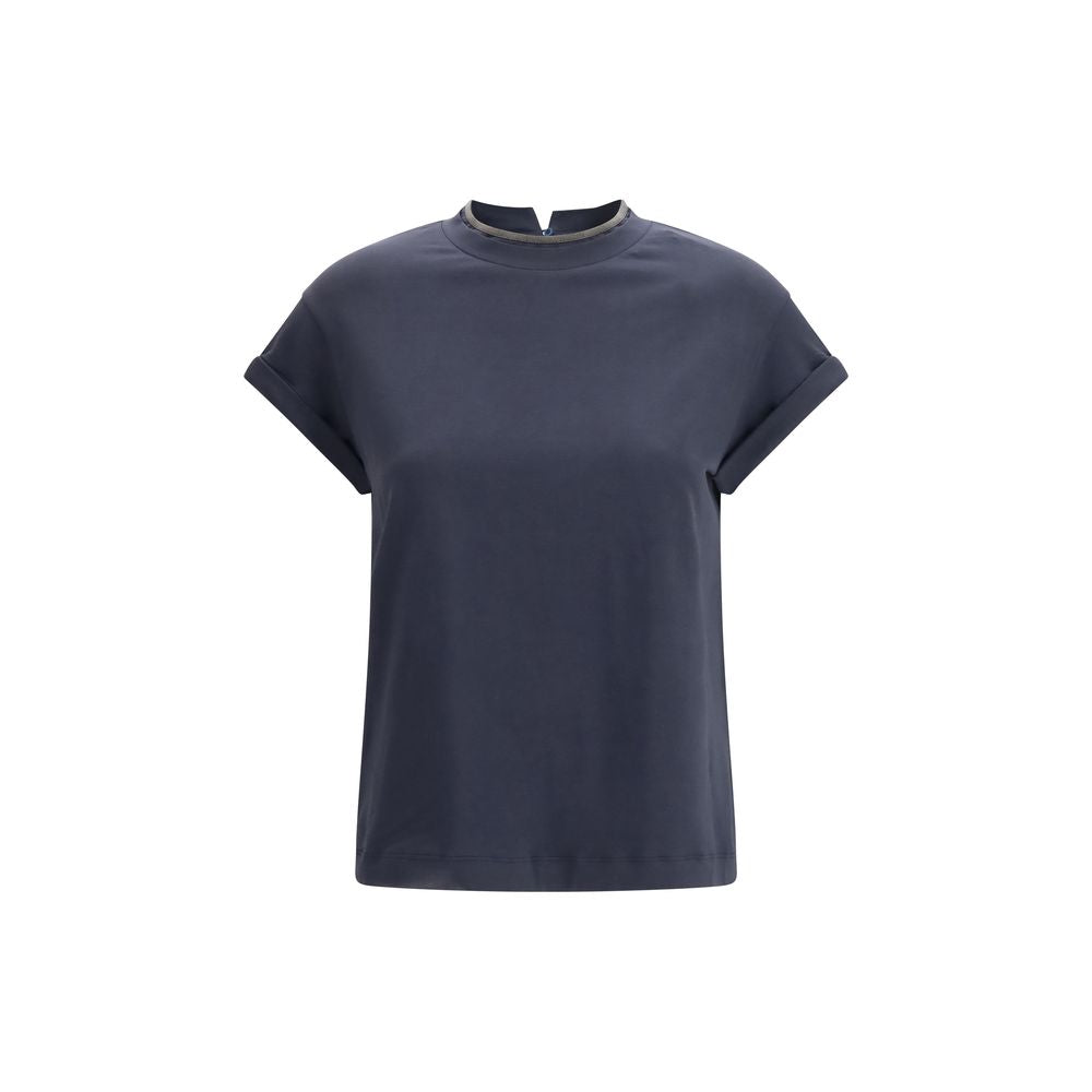 Blue Elastane T-Shirt - ventzia