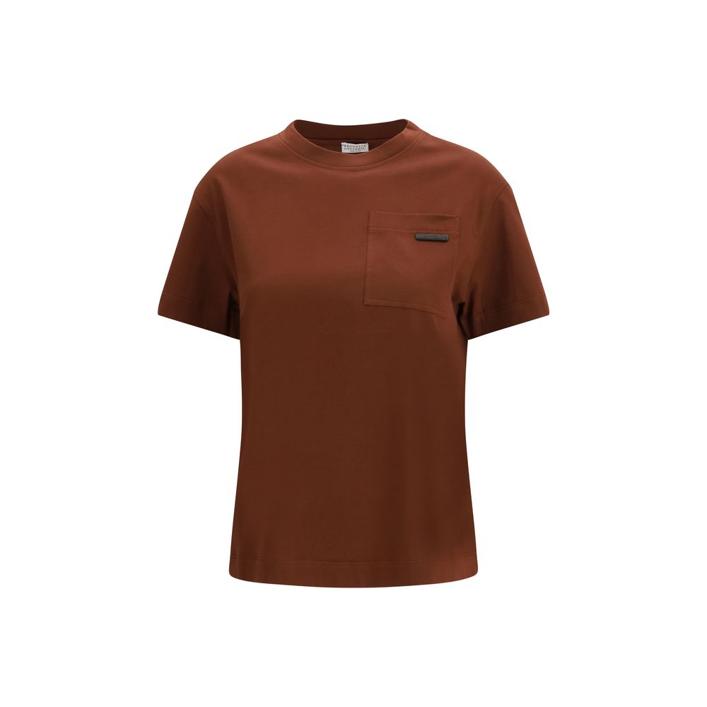 Brown Cotton T-Shirt - ventzia