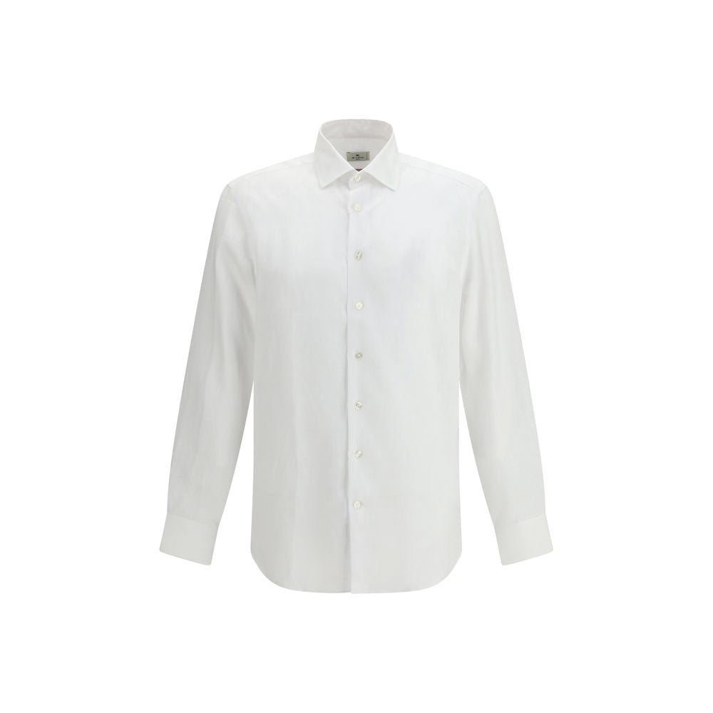 White Linen Dress Shirt - ventzia