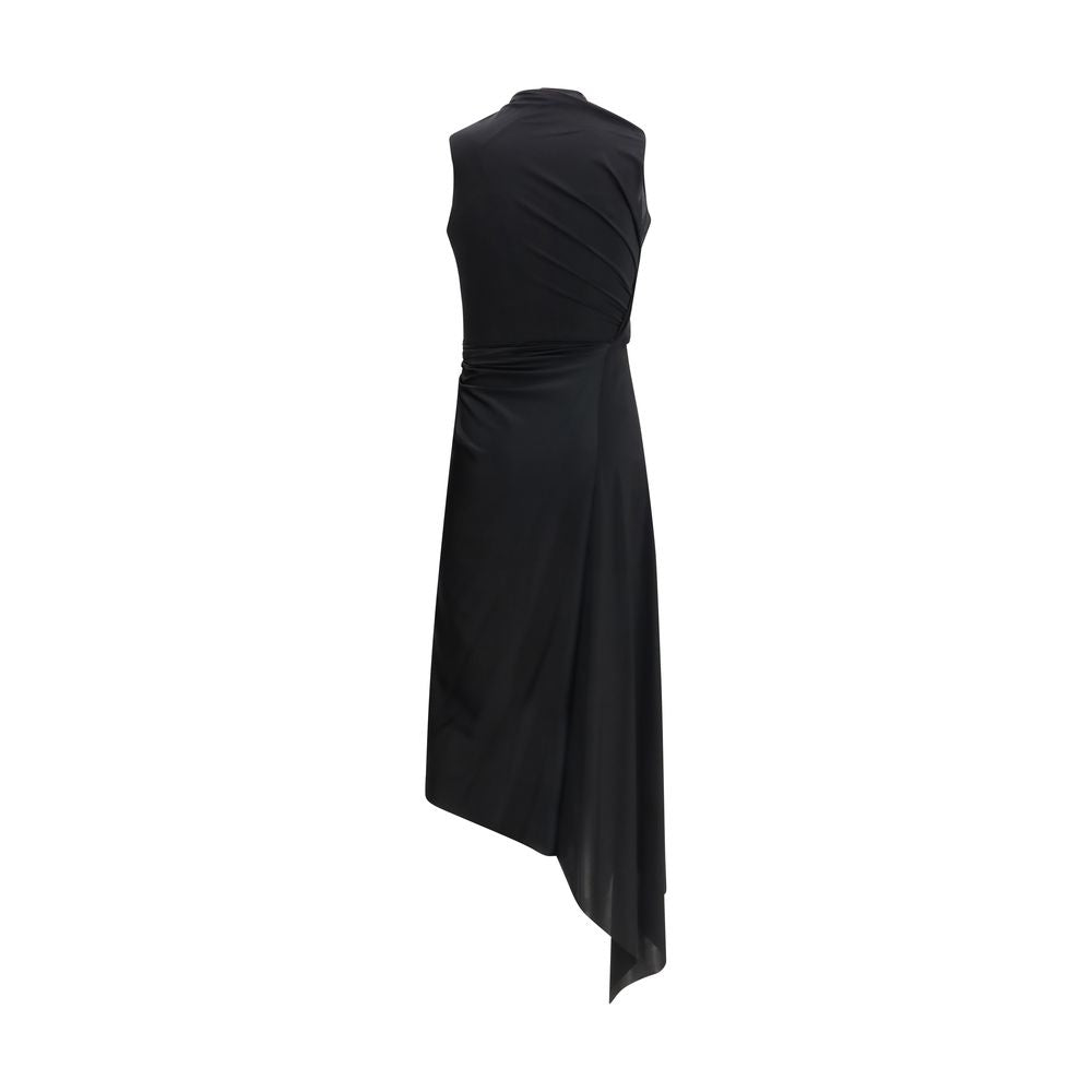 Black Polyamide Casual Dress - ventzia