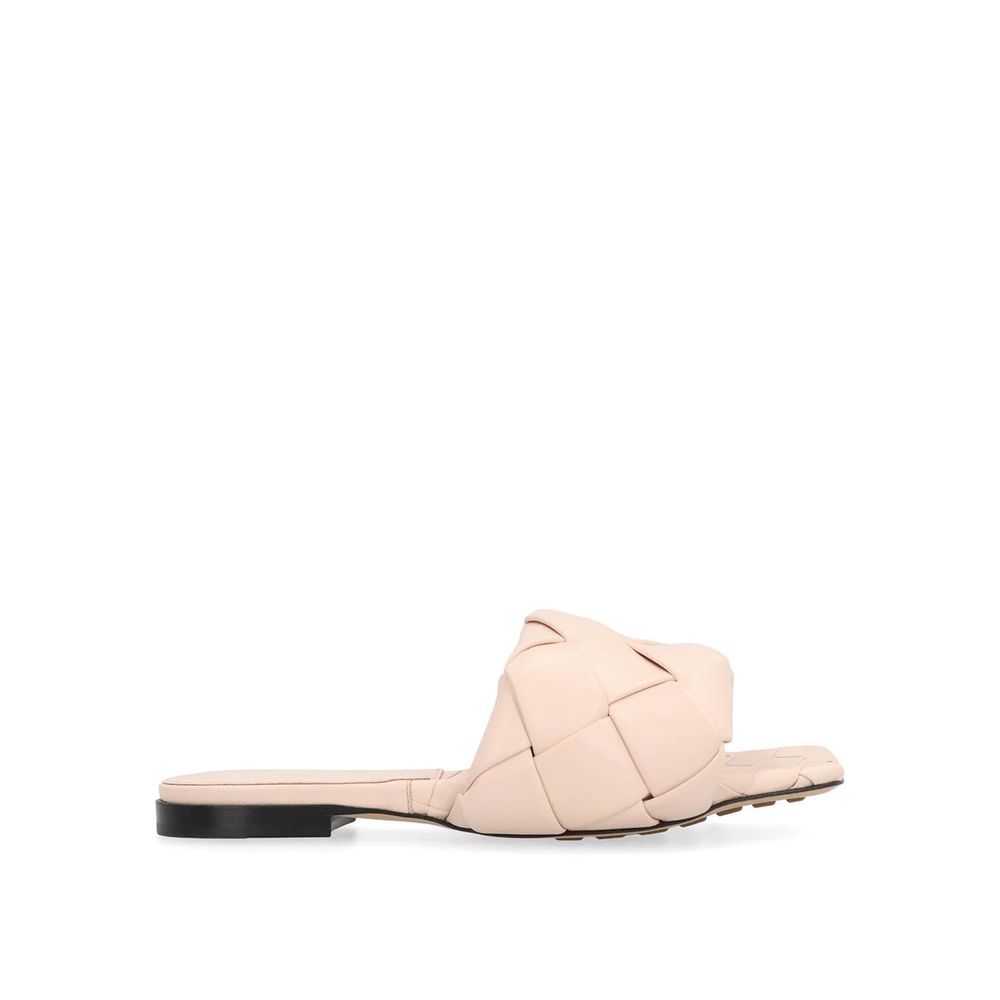 Multicolor Leather Flat Sandals - ventzia