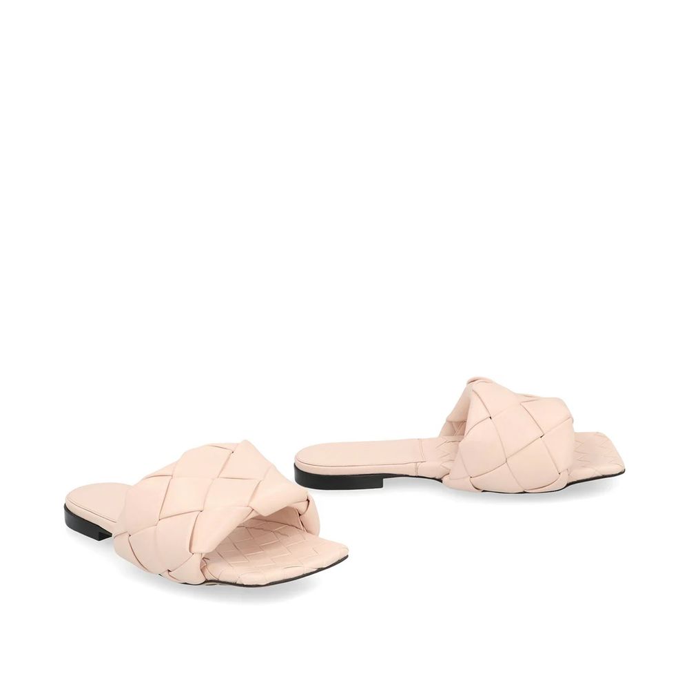 Multicolor Leather Flat Sandals - ventzia