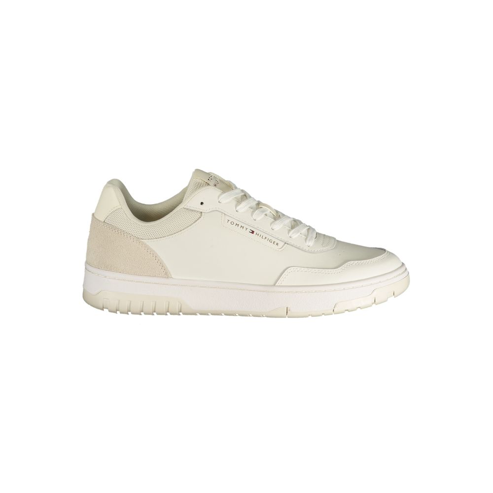 White Polyurethane Men's Sneaker - ventzia