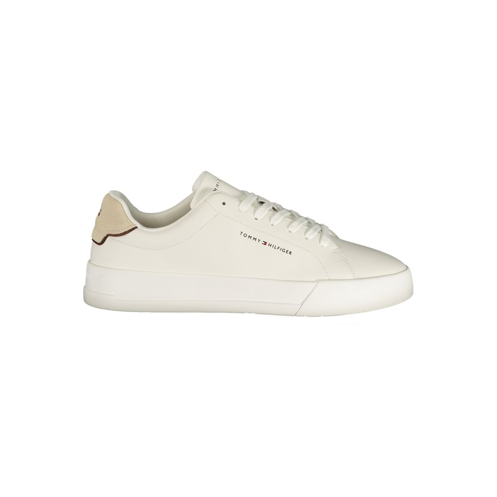 Bianco Polyurethane Men Sneaker - ventzia